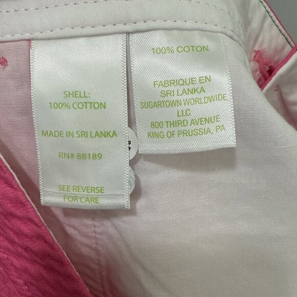 Lilly Pulitzer Buttercup Shorts 5" Scallop Hem Pink Women's Size 4 - Picture 4 of 4